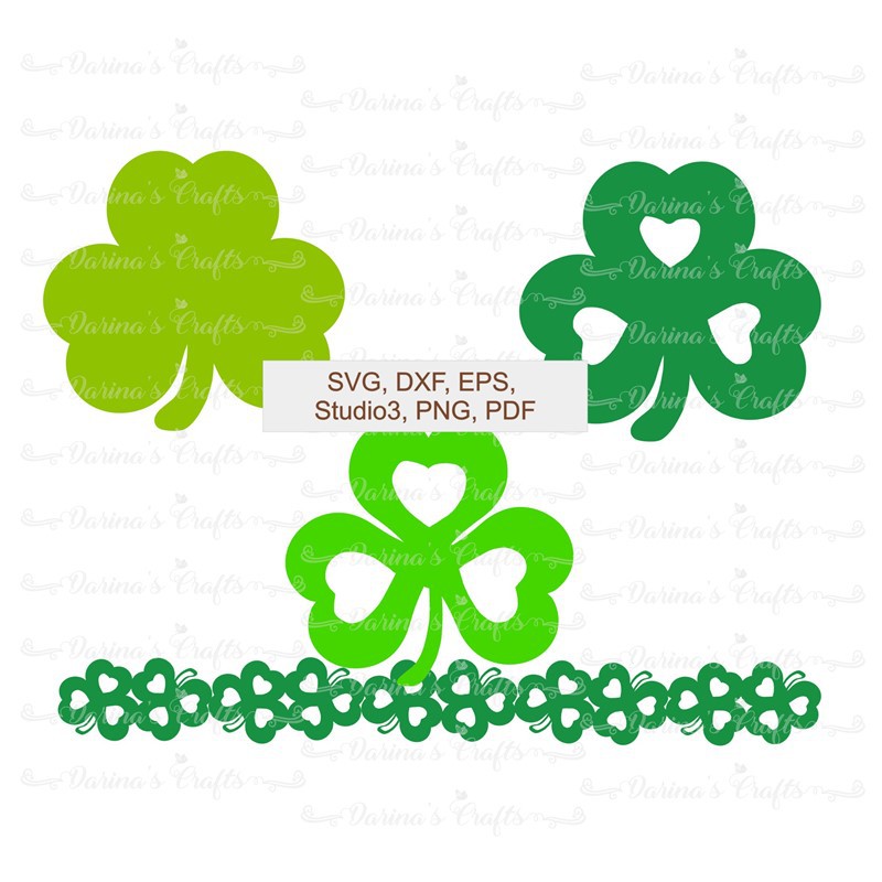 Darina's Crafts Clover-and-Border_Template_DarinasCrafts800-x-800  