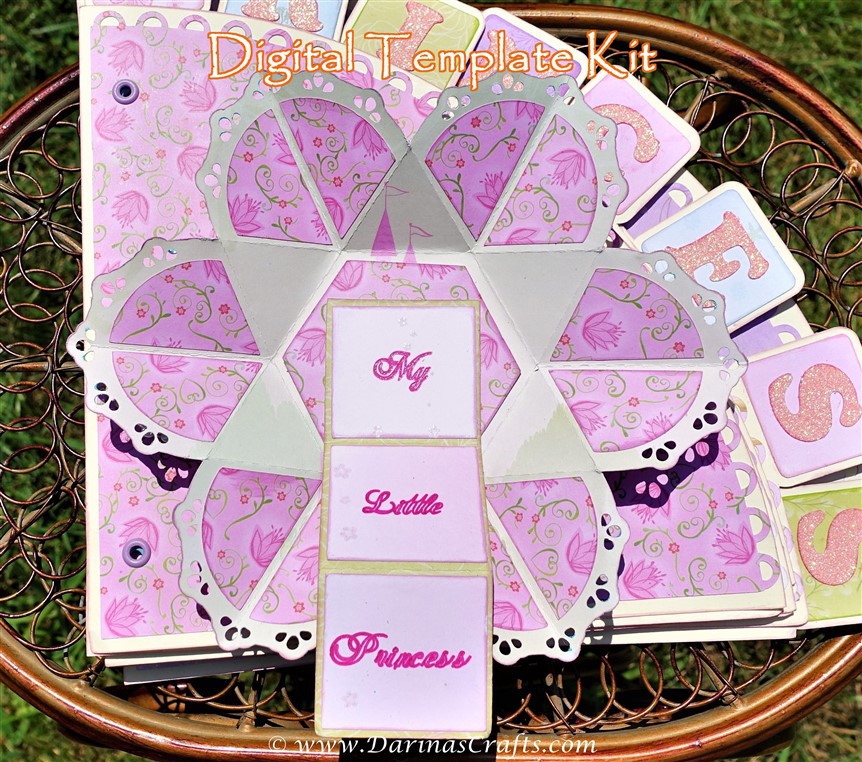 Lacy Flower Photo Mat — Download Digital Template Set - Darina's Crafts
