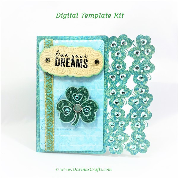 How to make Deep Edge Clover Card with a matching Clover Envelope ...
