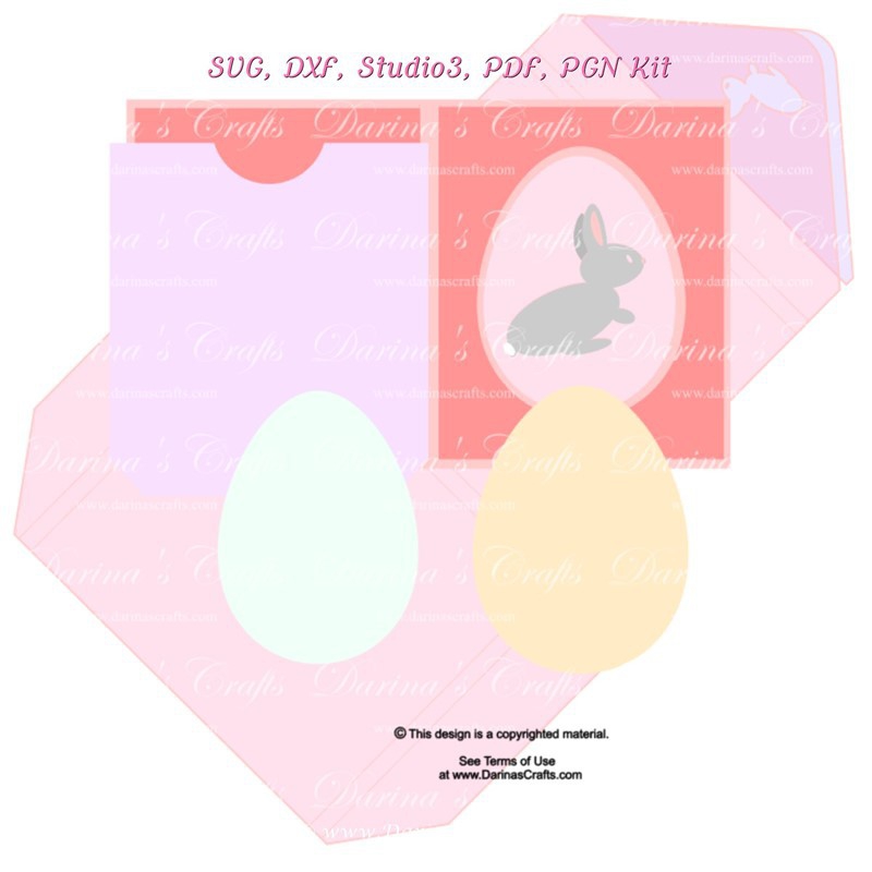 Easter Bunny Spinner Card and Bunny Boxed Envelope – Templates - Darina ...