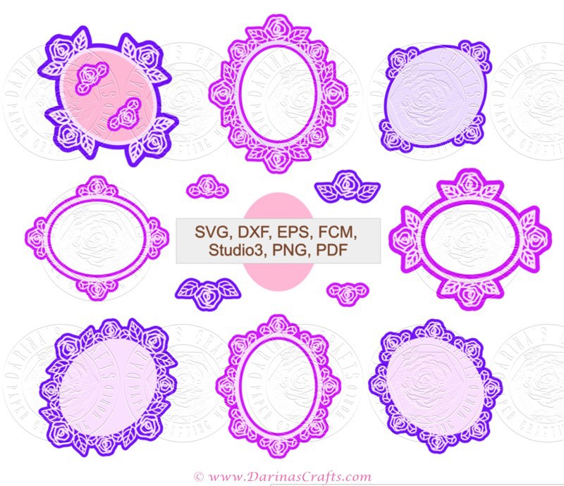 Darina's Crafts Rose-Oval-Frames-and-Doilies-SVG-kit-Preview_DarinasCrafts-2  